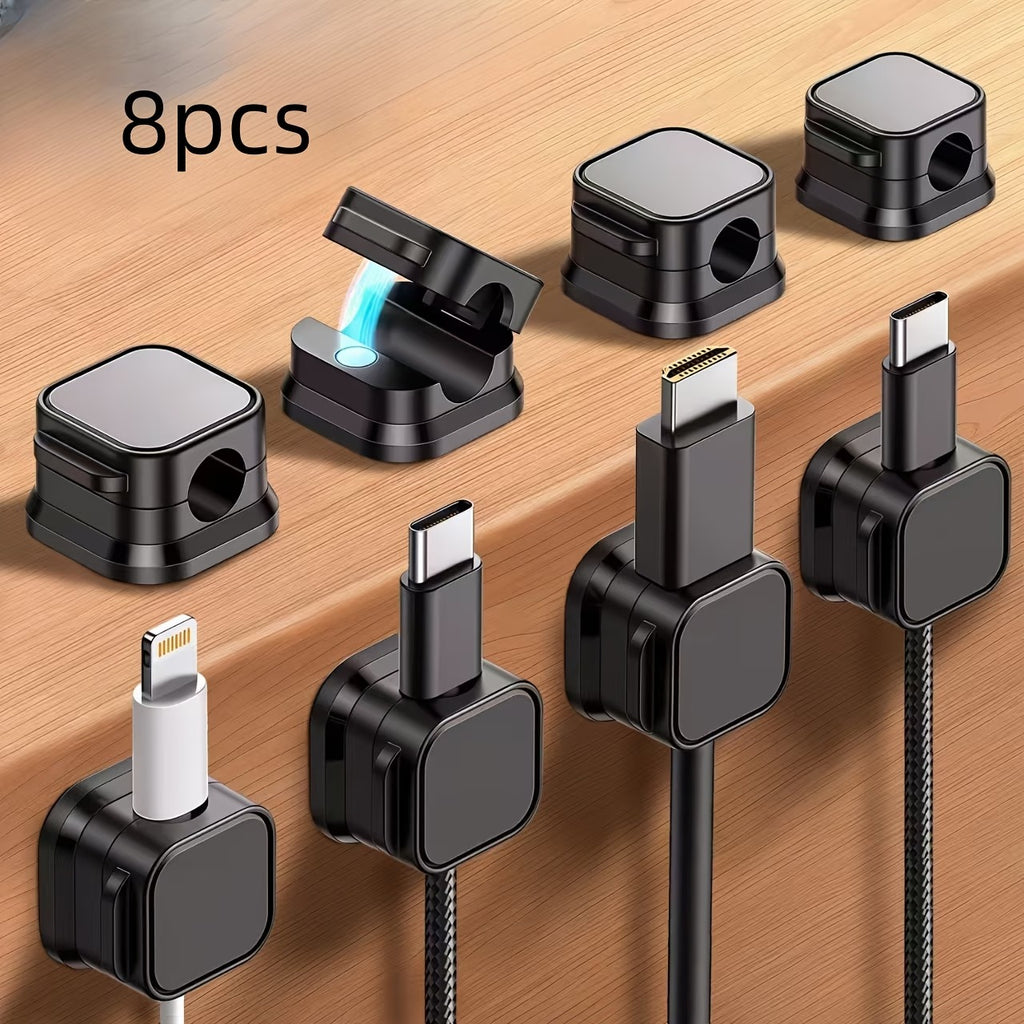 8 Pack Self Adhesive Cable Clips, Cord Management Organizer for Home