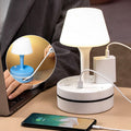 3-outlet power strip with 2 USB-A and 2 USB-C ports, featuring a built-in desk lamp, compatible with 220V-240V, maximum power 3250W, 13A, 1.8m cable, suitable for home, kitchen, outdoor, hotel, office, and cruise vacation use
