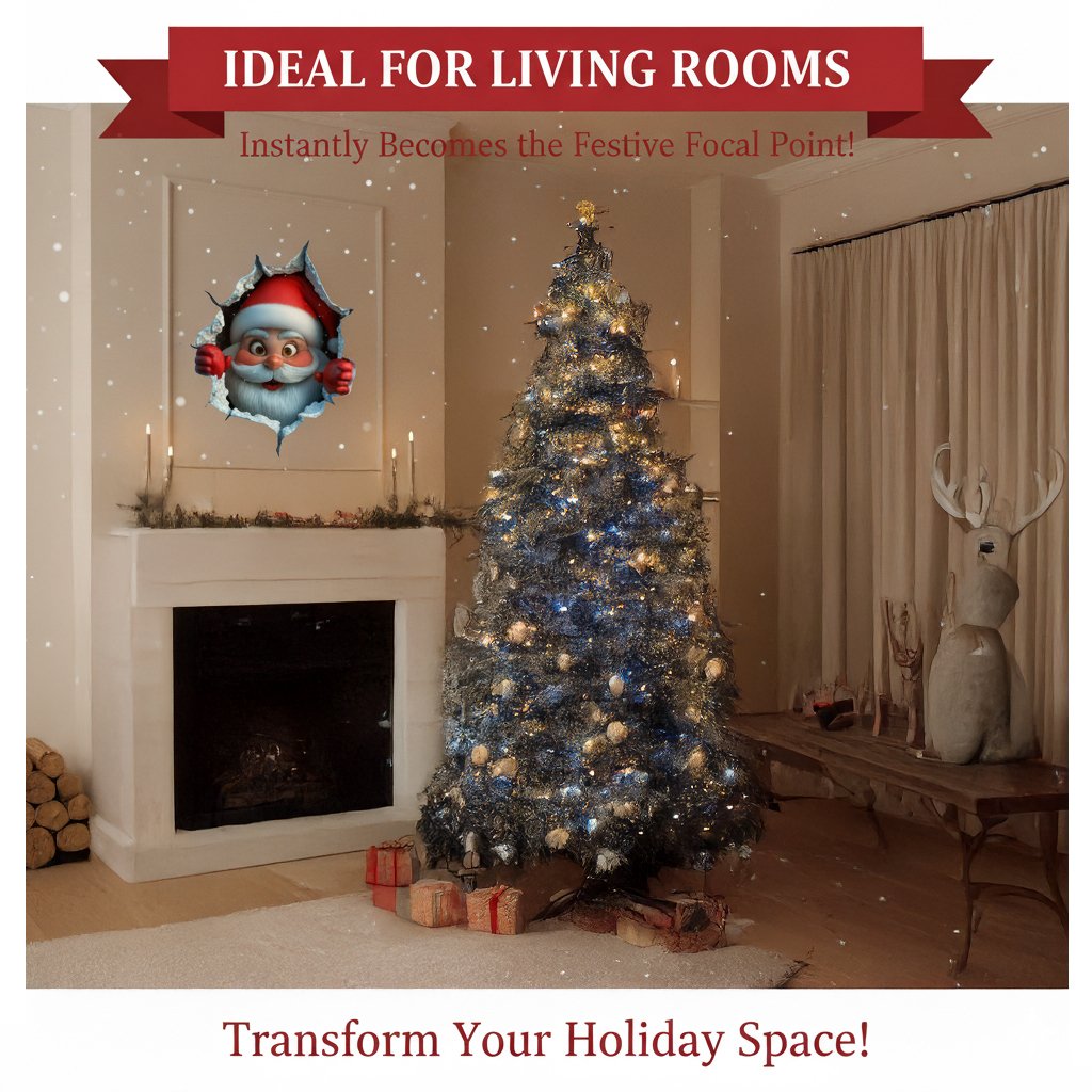 🎅Santa's Surprise 3D Wall Decals