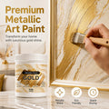 Weatherproof Metallic Silver & Gold Paint for Walls
