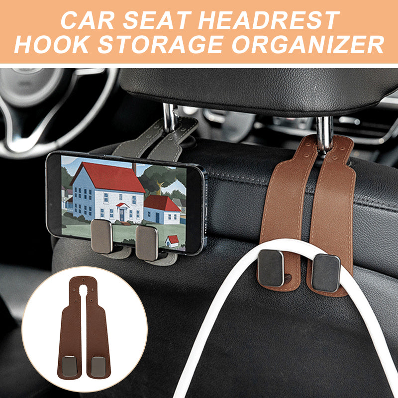 Durable Car Seat Headrest Hook Storage Organizer