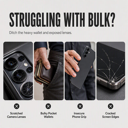 2-in-1 Shockproof Phone Case with Hidden Card Holder