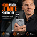 2-in-1 Shockproof Phone Case with Hidden Card Holder
